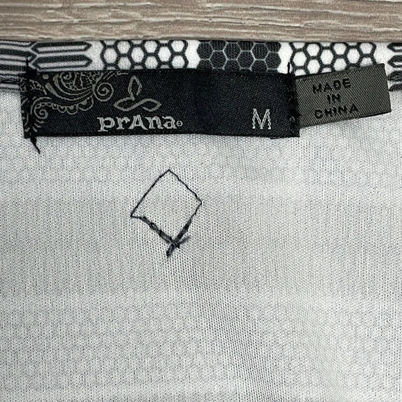 Prana Lindy Dress Black and White Pullover Drawstring Waist M - Picture 14 of 16